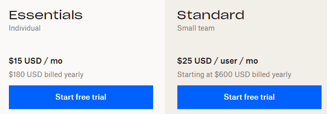Dropbox Sign Pricing