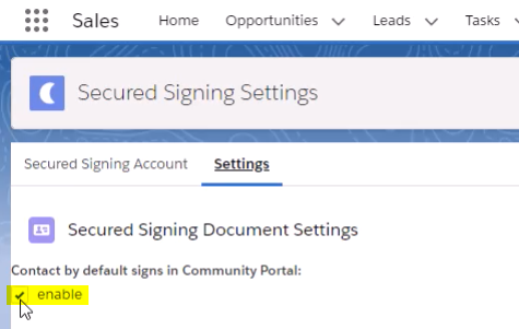Secured Signing Salesforce Integration