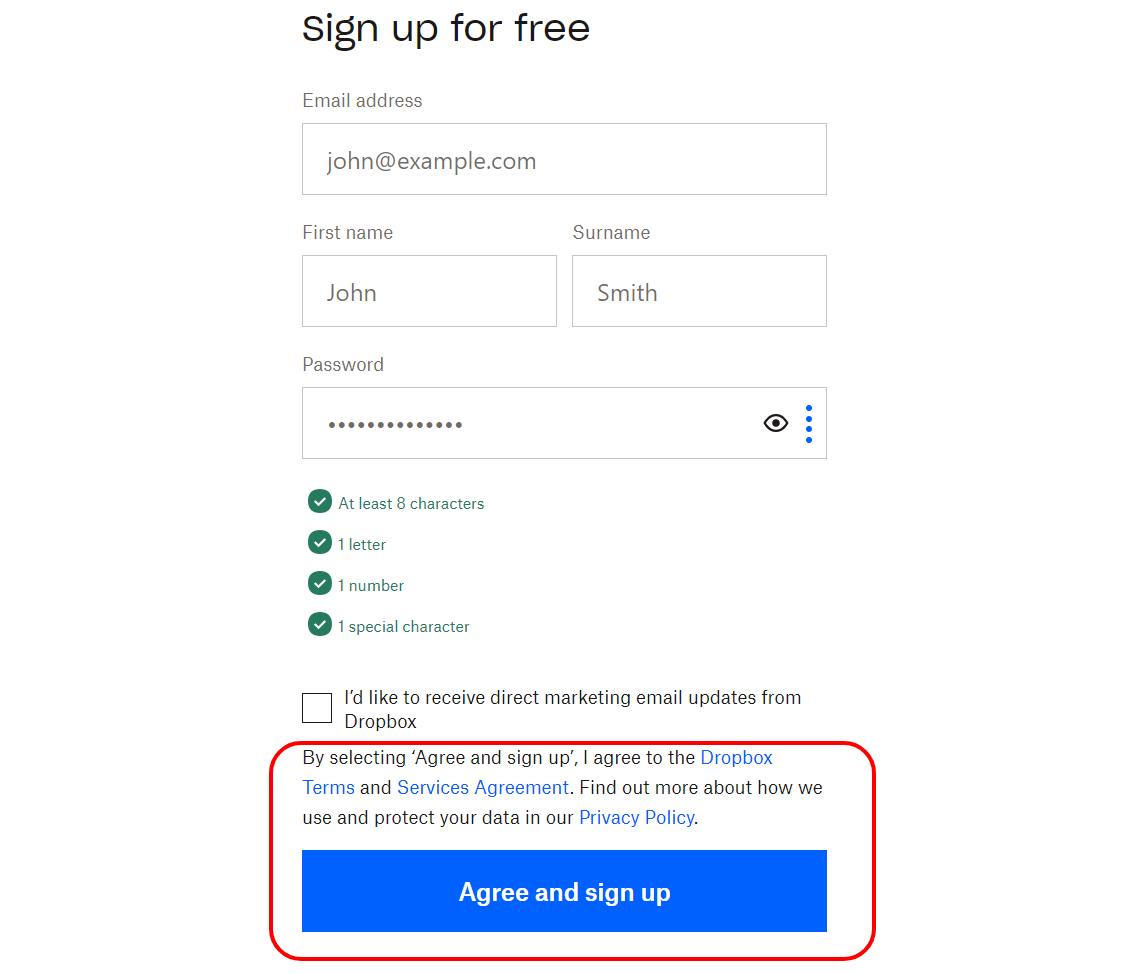 Clickwrap Agreement Example