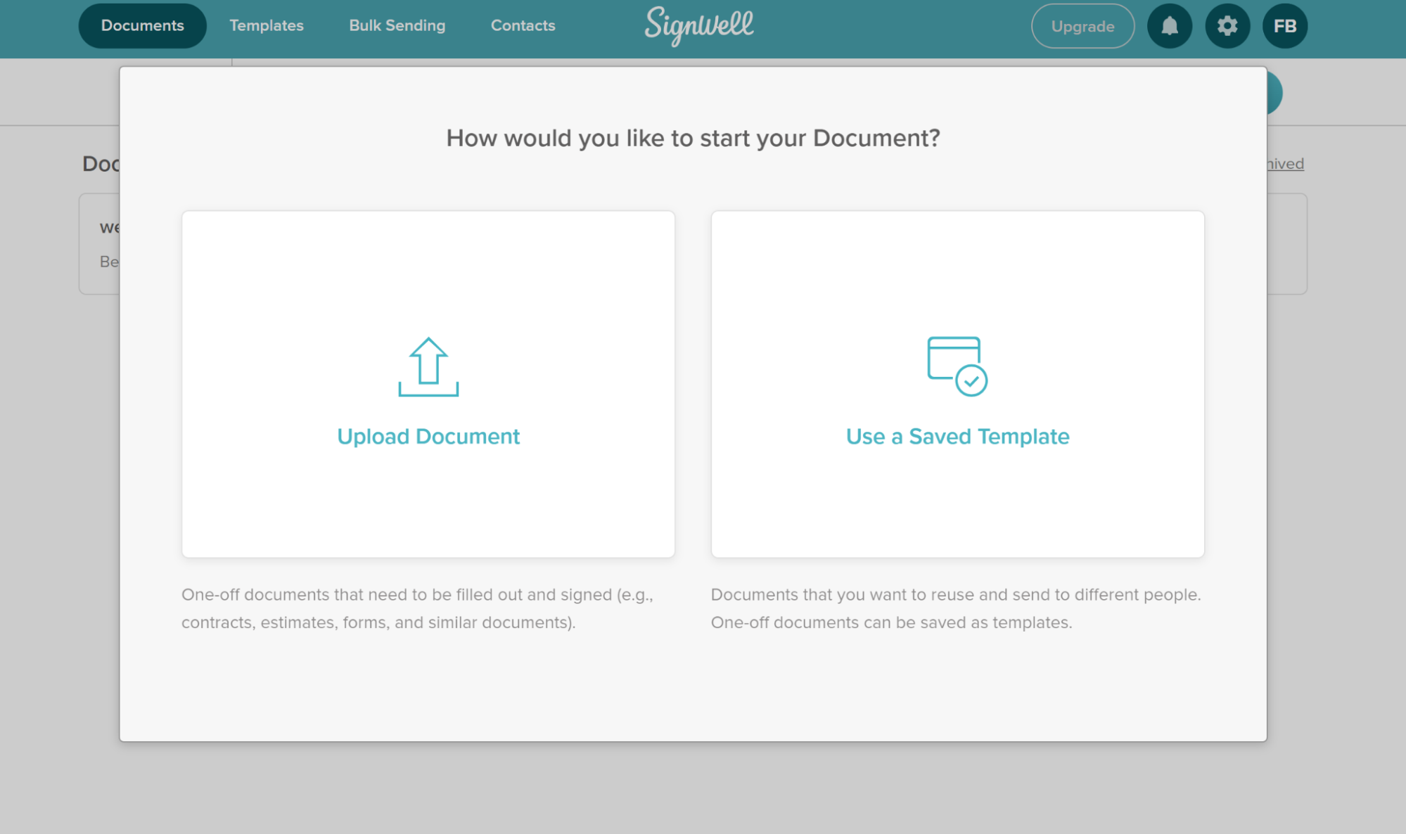 contract upload for digital signing