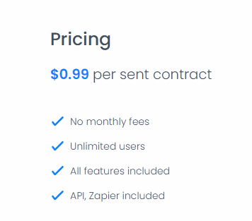 eSignatures.io Pricing