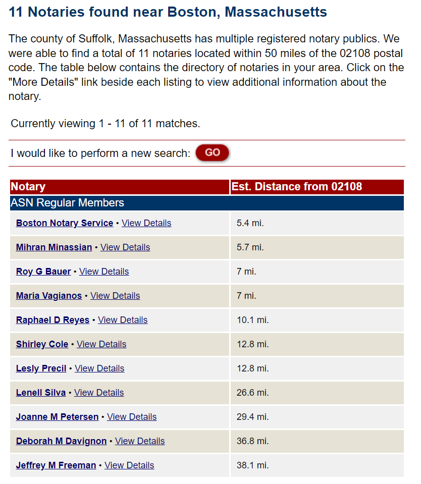 Find a Nearby Notary