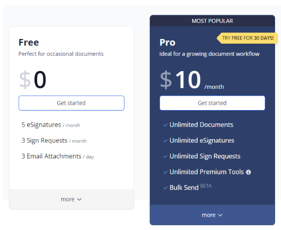 docusign elaternatives