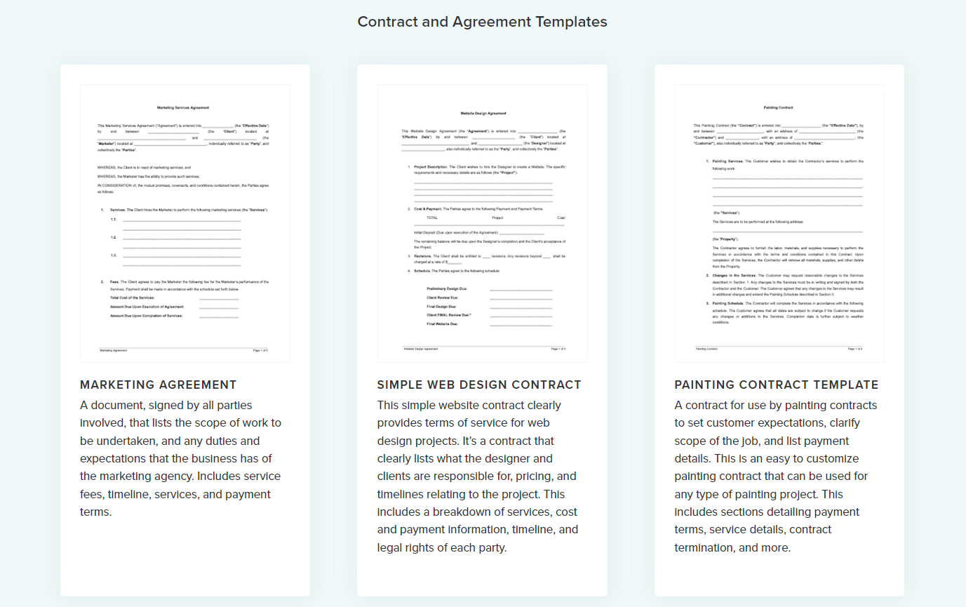 SignWell Document Templates