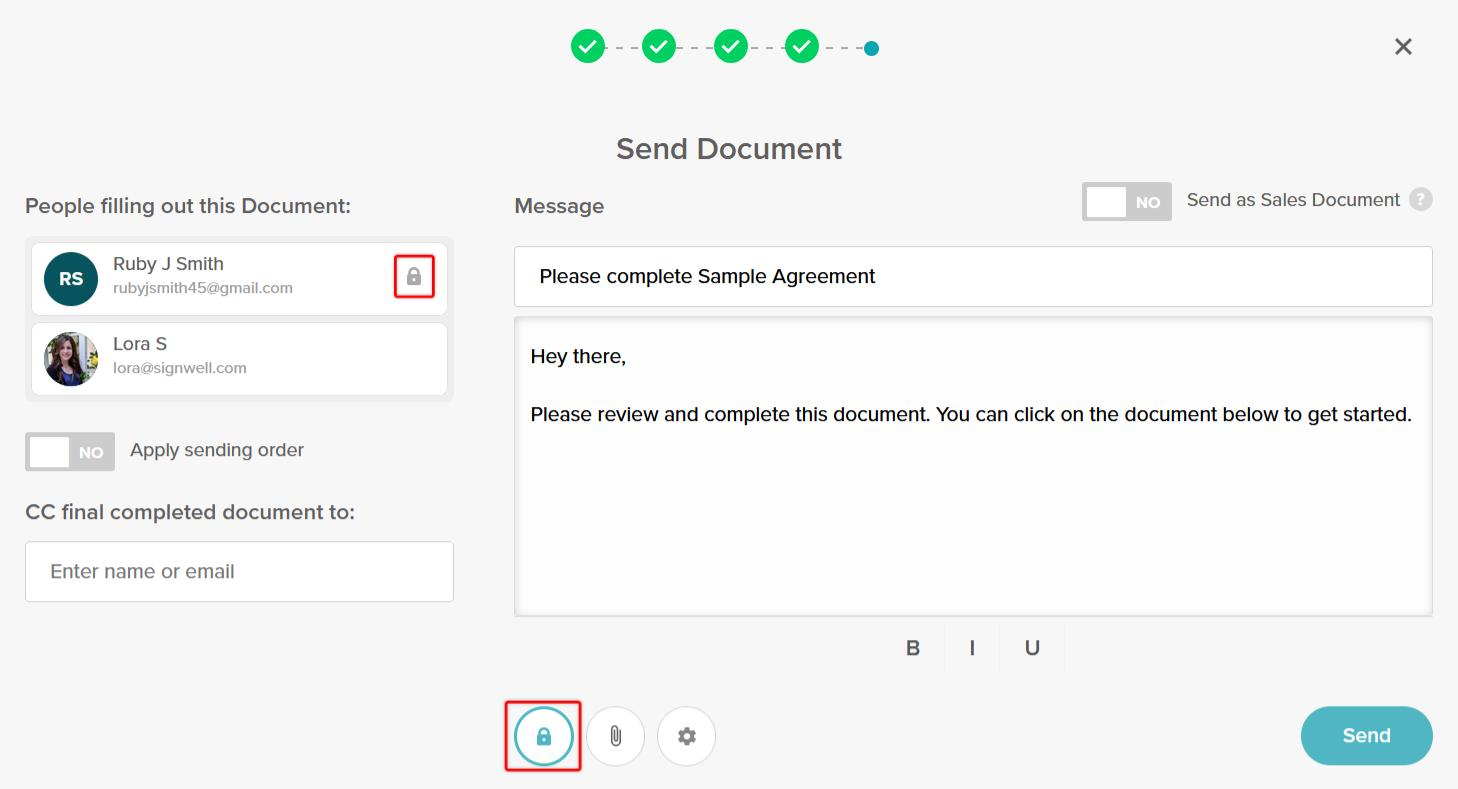 SignWell Locked Document