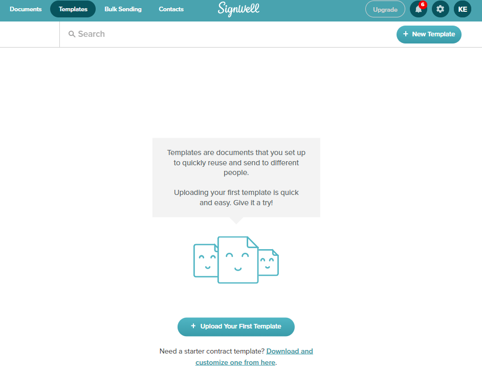 SignWell Templates Button