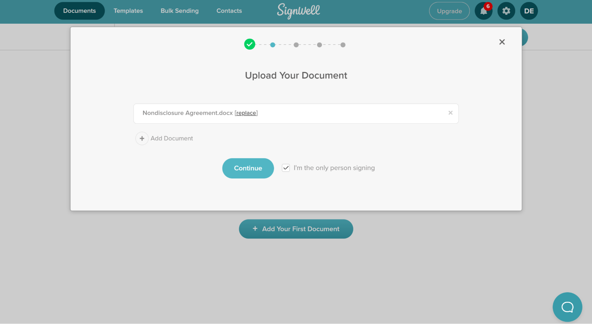SignWell Document Upload 2