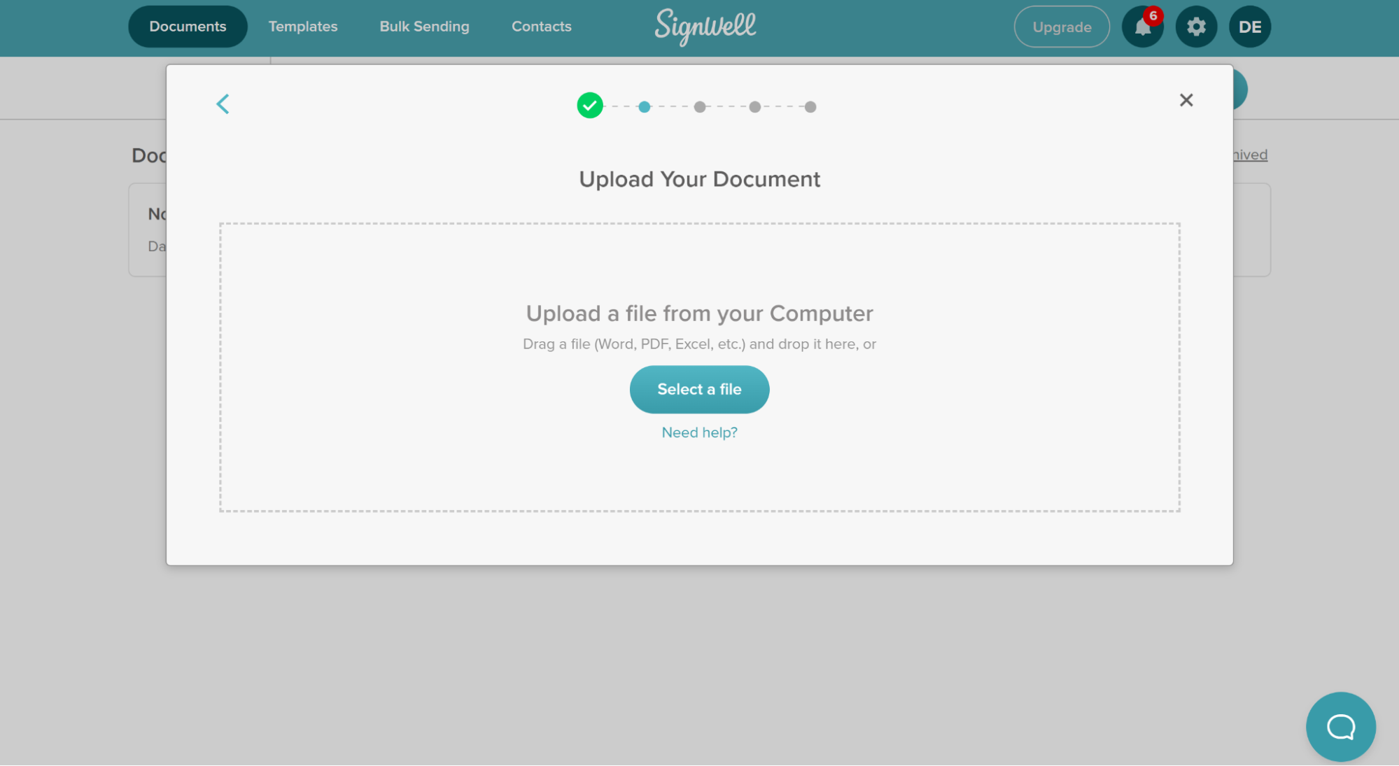SignWell Document Upload